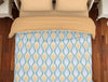 Ornate Light Blue 100% Cotton Shell Double Quilt / AC Comforter - Atrium Plus By Spaces
