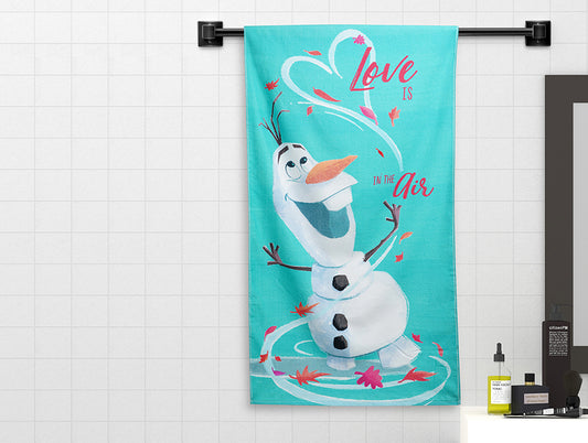 Spaces Disney Olaf 100% Cotton Bath Towel-Aqua