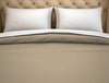 Solid Taupe - Brown Hygro Cotton Double Duvet Cover - Hygro By Spaces