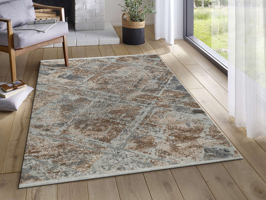 Brown Colorfast Polypropylene Woven Carpet - Asher By Spaces