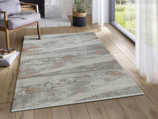 Grey Colorfast Polypropylene Woven Carpet - Asher By Spaces