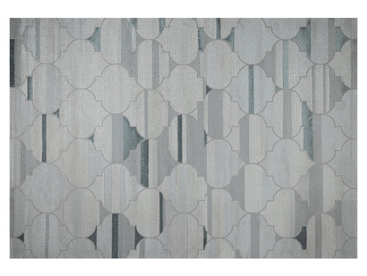 Light Grey Multilayer Texture Polypropylene Woven Carpet - Eliora By Spaces