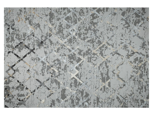 Dark Grey Multilayer Texture Soft Polyester Woven Carpet - Aria By Spaces