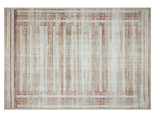 Rust Multilayer Texture Soft Polyester Woven Carpet - Aria By Spaces