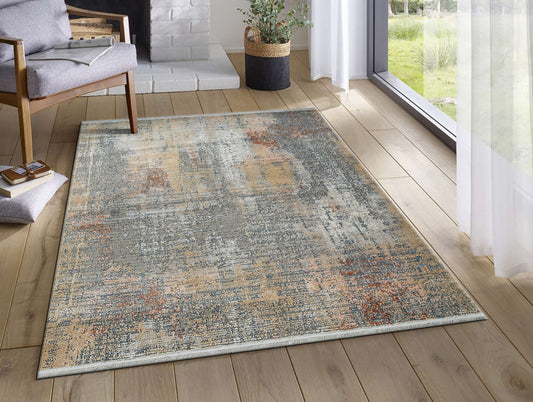 Beige Multilayer Texture Polypropylene Woven Carpet - Asterin By Spaces