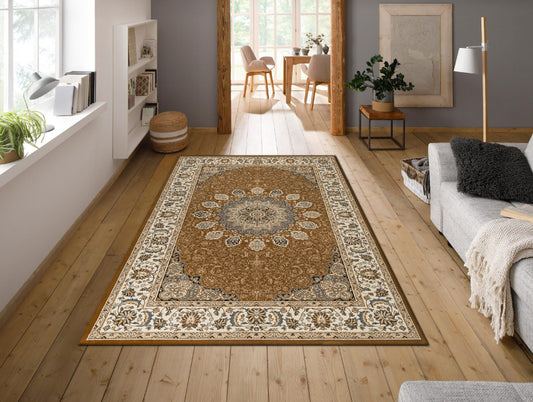 Gold Multilayer Textur Polypropylene Woven Carpet - Gianna By Spaces