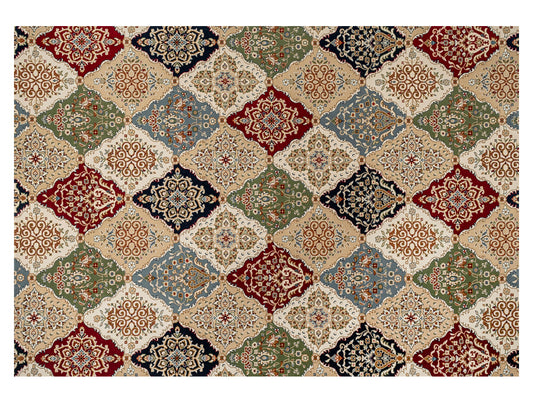 Navy Blue Multilayer Textur Polypropylene Woven Carpet (5.25' X 7.33') - Gianna By Spaces