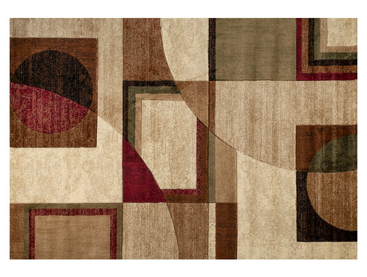 Rust Multilayer Texture Polypropylene Woven Carpet - Meraki By Spaces