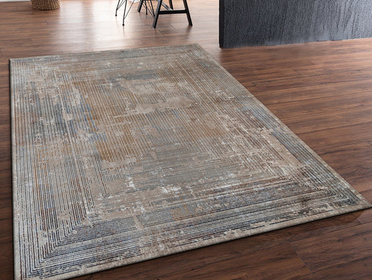 Grey Multilayer Texture Soft Polyester Woven Carpet - Emrin By Spaces