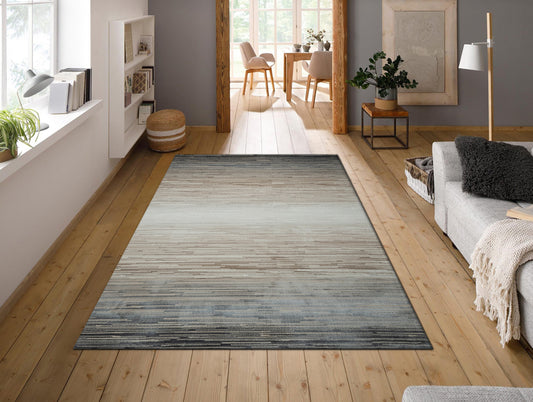 Cream Multilayer Texture Polypropylene Woven Carpet - Elayne By Spaces