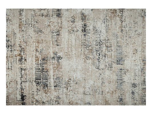 Cream Multilayer Texture Polypropylene Woven Carpet - Elayne By Spaces