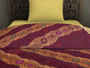 Floral Dark Red Polyester Fleece Blanket - Benarsi - Rangana By Spaces