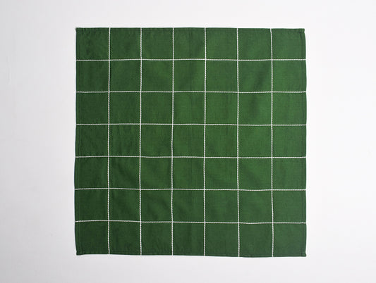 Handcrafted Green 100% Cotton Napkins (Set of 4) - Courtyard By Spun