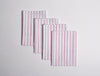 Handcrafted Lilac Stripes 100% Cotton Napkins (Set of 4) - Château By Spun