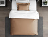 Solid Mapsuger - Light Brown 100% Cotton Single Duvet Cover - Hygro By Spaces
