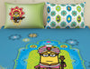 Universal Masala Minions Blue 100% Cotton Double Bedsheet - By Spaces