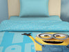 Universal Lebuddies Minions Blue 100% Cotton Shell Single Quilt / AC Comforter - By Spaces
