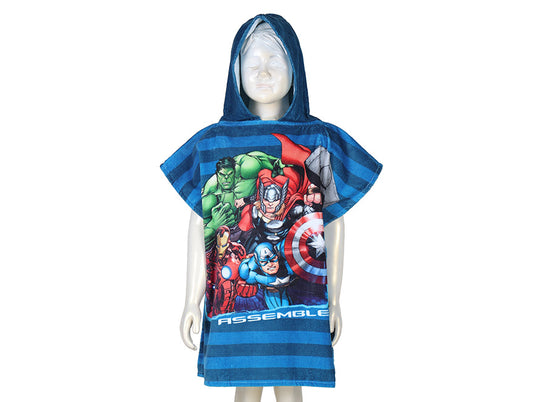Marvel Avengers Easy Care Navy Blue 100% Cotton Poncho - By Spaces