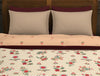 Ornate Poppy Red - Red 100% Cotton Shell Double Quilt / AC Comforter - Flora By Spaces