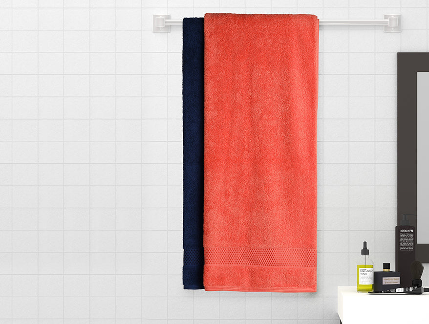 Grape Fruit/Mid 2 Piece 100% Cotton Bath Towel Set - Atrium Plus By Spaces