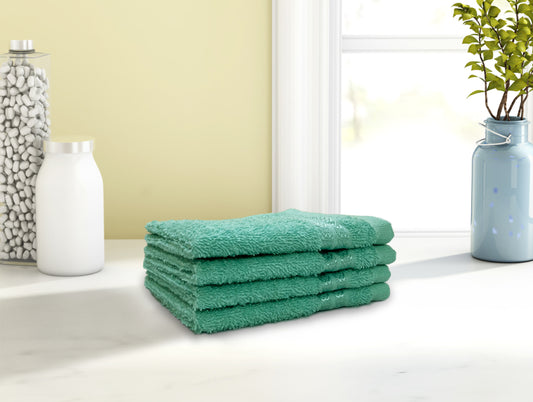 Welspun Anti Bacterial 100% Cotton Face Towel Set (4 Pcs)
