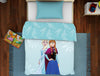 Disney Frozen Ice Blue - Light Blue 100% Cotton Shell Single Quilt / AC Comforter - By Spaces
