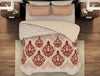 Ornate Wheat - Beige 100% Cotton Shell Double Quilt / AC Comforter - Reagalis By Spaces