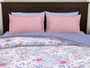 Floral Sweet Lavender - Violet 100% Cotton Shell Double Quilt / AC Comforter - Bonica By Spaces