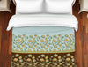 Floral Sea Green - Green 100% Cotton Shell Double Quilt / AC Comforter - Atrium Plus By Spaces