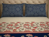Floral Blue 100% Cotton Double Bedsheet - Atrium Plus Ecom By Spaces