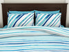 Geometric Sky Blue - Light Blue Viscose Cotton Double Bedsheet - Geostance By Spaces