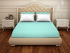 Solid Aqua Green - Light Green 100% Cotton Large Bedsheet - Hygro By Spaces-1041251