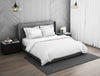 Solid White 100% Cotton Double Duvet Cover - Hygro By Spaces