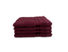 Berry-Dark Red 4 Piece 100% Cotton Face Towel - Welspun Anti Bacterial By Welspun