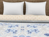 Ornate Blue 100% Cotton Shell Double Quilt / AC Comforter - Reagalis By Spaces