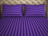Stripe Violet - Purple 100% Cotton King Fitted Sheet - Skyrise By Spaces