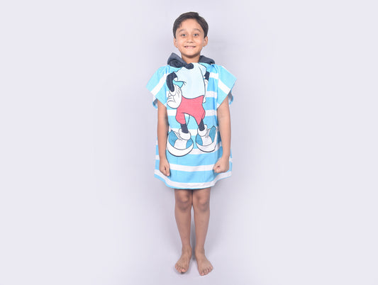 Disney Mickey Sky Blue 100% Cotton Small Bath Robe - By Spaces