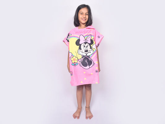 Disney Minnie Pink 100% Cotton Small Bath Robe - By Spaces