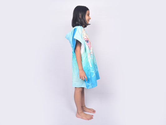 Disney Frozen Easy Care Teal 100% Cotton Poncho - By Spaces