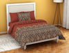 Ornate Fire Whirl-Red 100% Cotton Single Bedsheet - Moments By Welspun