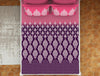 Ornate Plum Caspia-Dark Violet 100% Cotton Queen Fitted Sheet - Moments By Welspun