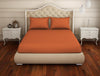 Solid Puffins Bill-Dark Orange Cotton Rich Large Bedsheet - Raang By Welspun
