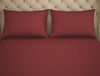 Solid Garnet-Dark Red Cotton Rich Large Bedsheet - Raang By Welspun