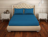 Solid Imperial Blue-Dark Blue Cotton Rich Large Bedsheet - Raang By Welspun