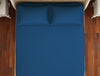 Solid Blue Quartz-Dark Blue Cotton Rich Large Bedsheet - Raang By Welspun
