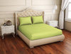 Solid Celery Green-Light Green Cotton Rich Large Bedsheet - Raang By Welspun