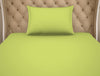 Solid Celery Green-Light Green Cotton Rich Single Bedsheet - Raang By Welspun