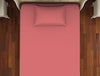 Solid Tea Rose-Pink Cotton Rich Single Bedsheet - Raang By Welspun