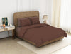Solid Brown 100% Cotton Large Bedsheet - Essentials Solid By Spaces