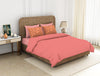Solid/Geometric Coral 100% Cotton Large Bedsheet - Geostance By Spaces